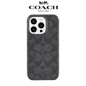 【COACH】iPhone 16 系列 精品 真皮 手機殼 黑色經典大C IPHONE16