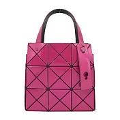 ISSEY MIYAKE 三宅一生 BAOBAO 金屬光CARAT 3x3立體手提包 桃紅