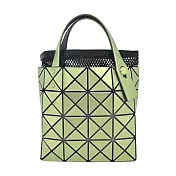 ISSEY MIYAKE 三宅一生 BAOBAO 金屬光4X4手提包/附可摺疊提袋 淡綠色