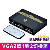 VGA 1進2出多功能500MHz雙向分配器切換器