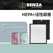 適用 Mr. Smart 聰明先生 零.8 空氣清淨機 HEPA+活性碳濾網 MRSMART 濾芯