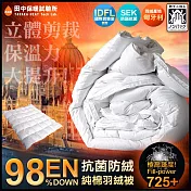 《田中保暖》歐規EN98% 頂級匈牙利羽絨被 極度蓬鬆 純棉防絨布FP725+ 附羽絨進口證明 臺灣製