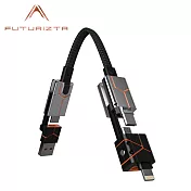 Futurizta 標準版線神 Zeus-X GO - 鑰匙圈6cm 黑銀