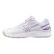 Mizuno Cyclone Speed 4 [V1GC238010] 男女 排球鞋 羽球鞋 室內運動 緩衝 白 紫