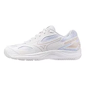 Mizuno Cyclone Speed 4 [V1GC238025] 男女 排球鞋 羽球鞋 室內運動 輕量 白 橘