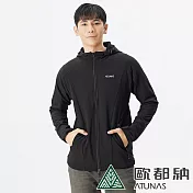 【ATUNAS 歐都納】男款SOFTSHELL日不落抗風彈性外套A1GA2123M- S 黑