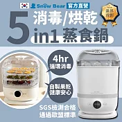 SnowBear 韓國小白熊 智真 5Plus 旗艦款 奶瓶消毒鍋 +贈 專用不銹鋼置物盤 無 -