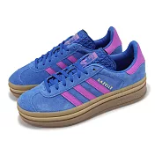 adidas 休閒鞋 Gazelle Bold W 女鞋 藍 紫 厚底 增高 麂皮 拼接 愛迪達 IG4367