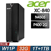 Acer 宏碁 Aspire XC-840 薄型電腦 (N4505/32G/1TB+1TB SSD/P400-2G/W11P)