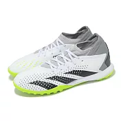 adidas 足球鞋 Predator Accuracy.3 TF 男鞋 灰黑 抓地 短草皮 運動鞋 愛迪達 GZ0004 28.5cm WHITE/BLACK