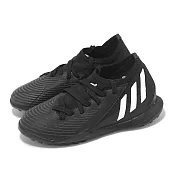 adidas 足球鞋 Predator Edge.3 TF J 中童 黑白 小朋友 人造草皮 運動鞋 愛迪達 GZ2895