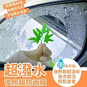 【專為駕駛看清設計】超潑水後照鏡防雨膜 三種尺寸任選 防雨膜 防水膜 後照鏡 機車汽車 三尺寸各2組