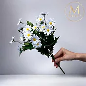 【Floral M】英式花園優雅白小雛菊仿真花花材（1入組）