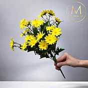 【Floral M】英式花園優雅黃小雛菊仿真花花材（1入組）