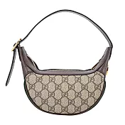 GUCCI Ophidia GG印花帆布迷你半月手提/肩背包 卡其
