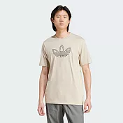 ADIDAS OUTLINE TEE 男短袖上衣-IW5824 S 卡其色