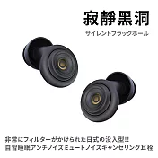【Parkour X 跑酷】日式極濾波沉浸式自習睡眠防噪靜音降噪耳塞 (旅行耳塞 靜音耳塞) 寂靜黑洞