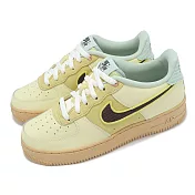 Nike 休閒鞋 Air Force 1 LV8 GS 大童 女鞋 AF1 米白 棕 燈芯絨 HQ3473-122