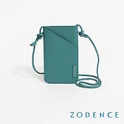 ZODENCE FOLDIE雙面真皮綁帶手機包  湖綠