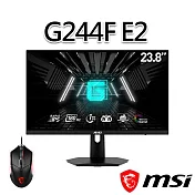 【滑鼠組】msi微星 G244F E2 23.8吋 電競螢幕(23.8＂/1920x1080/16:9/180Hz)