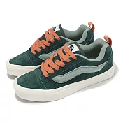 Vans 休閒鞋 Knu Skool 綠 橘 男鞋 女鞋 膠底 厚鞋舌 復古 麂皮 VN0009QC2LN