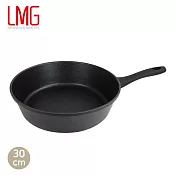 【U】【LMG】黑曜石極耐磨深炒鍋30CM