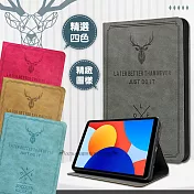 VXTRA 紅米Redmi Pad SE 8.7吋 北歐鹿紋風格平板皮套 立架保護套 醇奶茶棕