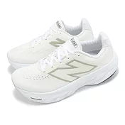 New Balance 慢跑鞋 Fresh Foam X 1080 V14 D 女鞋 寬楦 白 淺金屬金 運動鞋 NB W1080W14-D