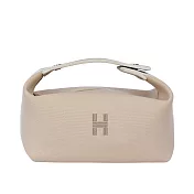 HERMES H Logo 帆布手提便當包_展示品 (米色)