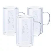 【CookPower 鍋寶】雙層玻璃啤酒杯660ml 三入組 無 3入組