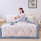 【DUYAN 竹漾】Heat Fi 純棉豆豆絨大豆抗菌冬被 / 150x200cm / 馥郁藍朵