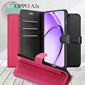 Dapad for OPPO A3x 4G 百搭時代多卡式夾層皮套 黑色