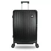 DF travel -Captain(里昂)前開式內崁式密碼鎖可加大避震飛機輪29吋行李箱-多色可選 黑色