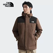The North Face M TRAVEL DOWN TRI JACKET - AP 男兩件式外套-NF0A81NH5EX S 棕色
