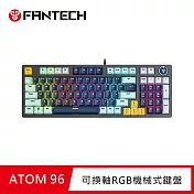 FANTECH ATOM96 95%可換軸體RGB 紅軸機械式鍵盤(MK890)-海軍藍款