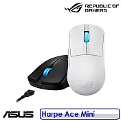 【送原廠ROG電競鼠墊】ASUS 華碩 ROG Harpe Ace Mini 半對稱電競滑鼠 白色