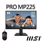 【滑鼠組】msi微星 PRO MP225 21.5吋 螢幕(21.5/1920x1080/16:9/100Hz)