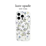 【kate spade】iPhone 16 精品磁吸防摔殼 浪漫花雨 iphone16 PLUS