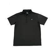 ADISI 男排汗快乾抑菌短袖POLO衫 AL2411077 (M-2XL)｜大和抗菌 防臭 透氣 網洞 速乾 吸濕 排汗衣 L 黑色