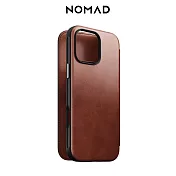 美國NOMAD 摩登Horween皮革保護套<BR>iPhone 16 Pro(6.3＂) 赭