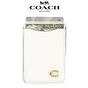 【COACH】精品 MagSafe 卡套 象牙白