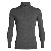 【紐西蘭Icebreaker】男 Tech 半開襟長袖上衣-BF260 S 灰色