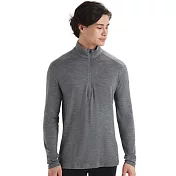 【紐西蘭Icebreaker 】男 Tech 半開襟長袖上衣-BF260 L 灰色