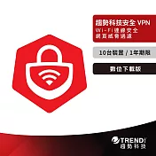 趨勢智慧安全VPN 一年十台防護版(ESD)