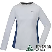 【ATUNAS 歐都納】女款排汗抗菌長袖T恤A6TS2426W*- S 岩灰