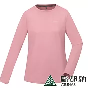【ATUNAS 歐都納】女款排汗抗菌長袖T恤A6TS2426W*- L 霧粉