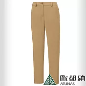 【ATUNAS 歐都納】女款SOFTSHELL防風保暖刷毛長褲A1PA2417W- M 棕