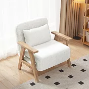 【好氣氛家居】80CM單人磨毛布折疊沙發床/2色可選  白色