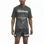 Reebok X Nasa Moon Tee [100207587] 男 T恤 運動 休閒 灰黑