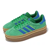 adidas 休閒鞋 Gazelle Bold W 女鞋 綠 藍 厚底 增高 拼接 復古 麂皮 愛迪達 IE1370